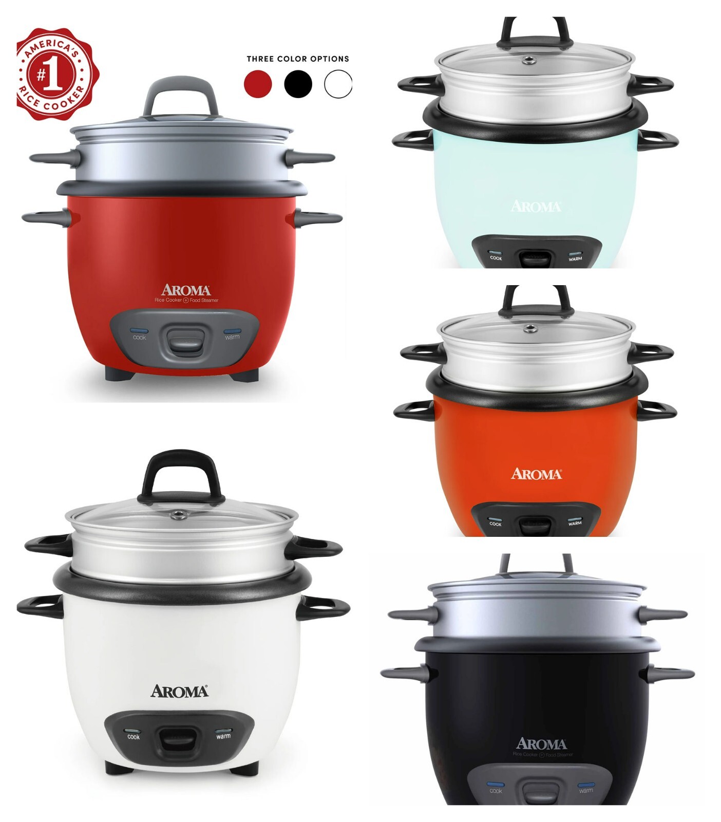 6-Cup / 1.5Qt. Rice Cooker & Grain Cooker Steamer Home Office Kitchen Cooking US