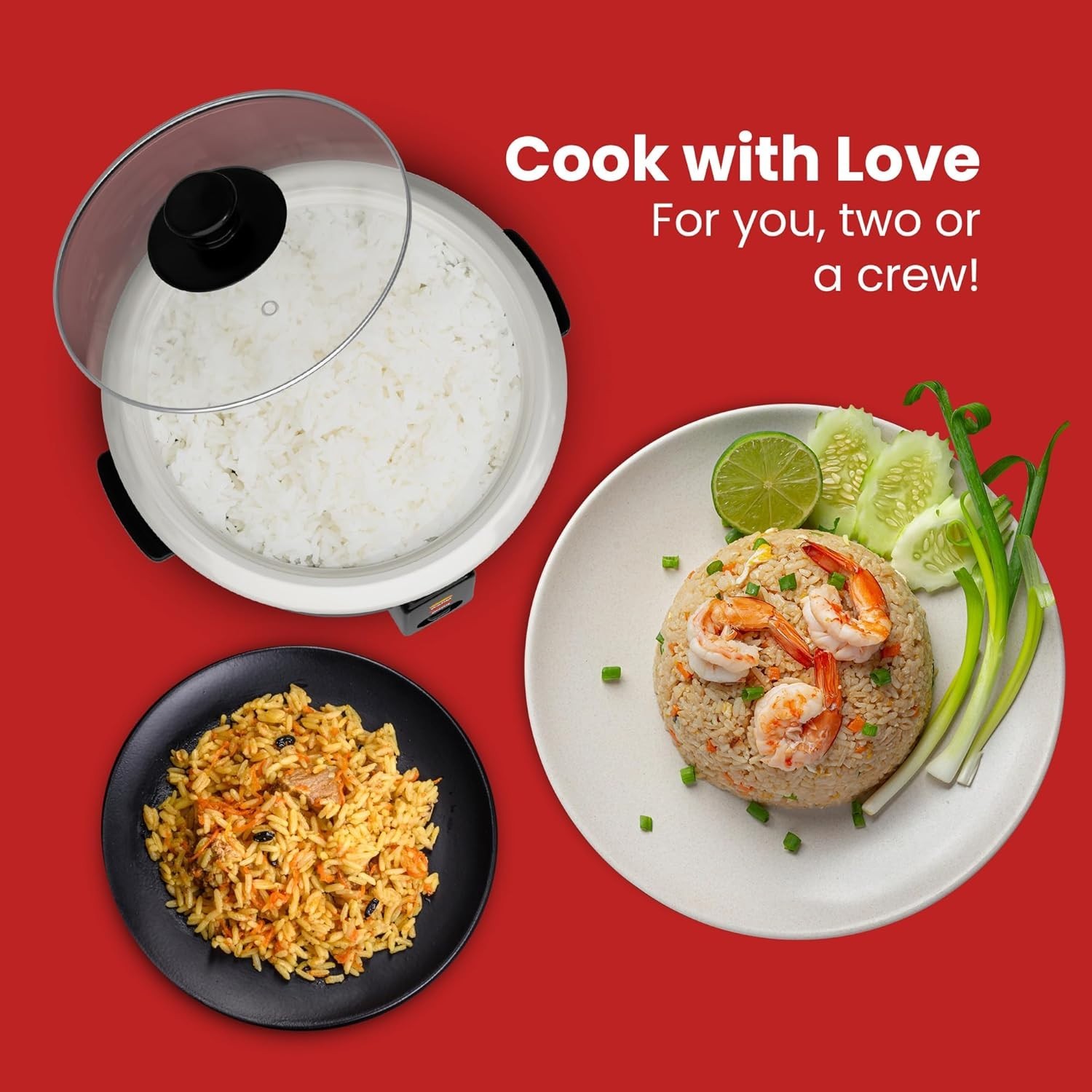 Multifunctional Electric Rice Cooker – Cooks 6 Cups with Keep Warm Technology