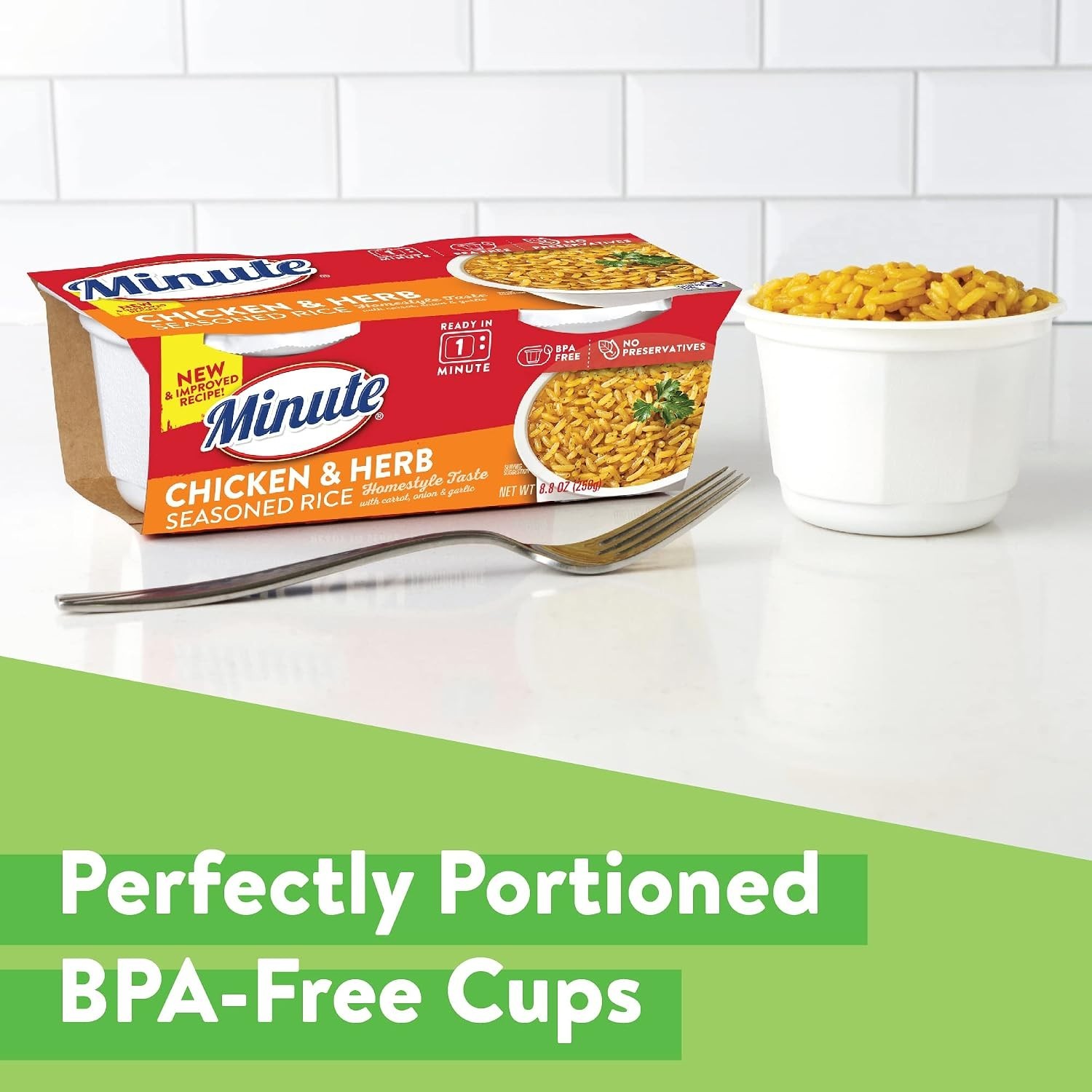 Ready-to-Serve Chicken & Herb Rice Cups – 8.8 oz, Perfect for On-the-Go Meals