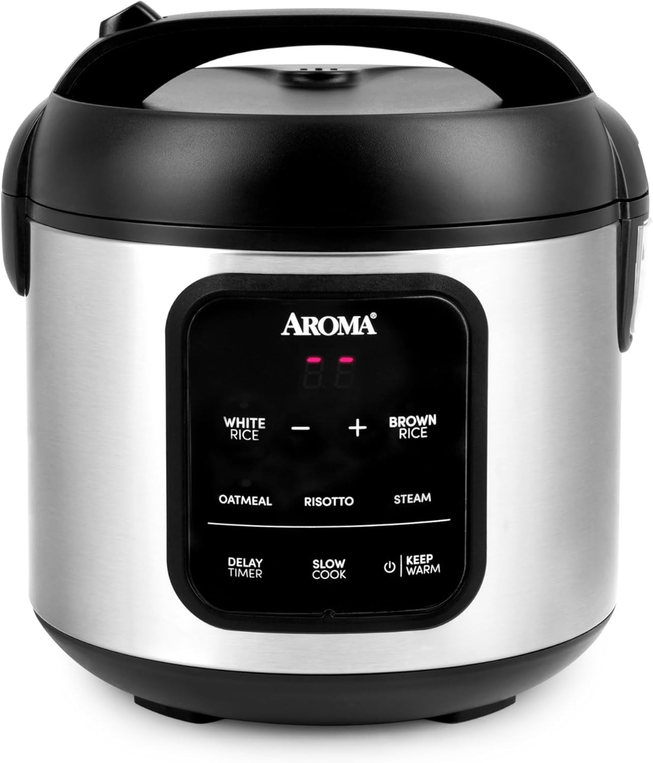 Digital Rice Cooker 4-Cup Uncooked Steamer Multicooker Slow Cooker Auto Warm