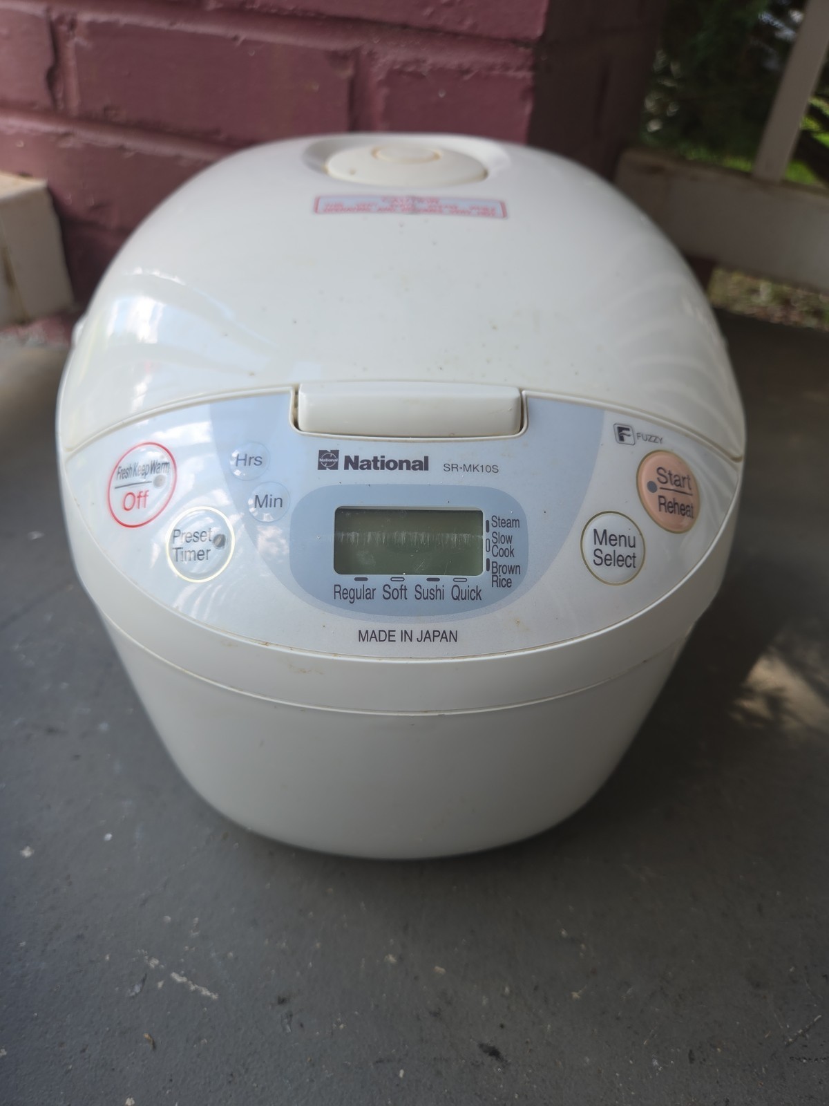 National SR-MK10S Rice Cooker 5-Cup (1.0L) Fuzzy Logic – Made in Japan – Tested