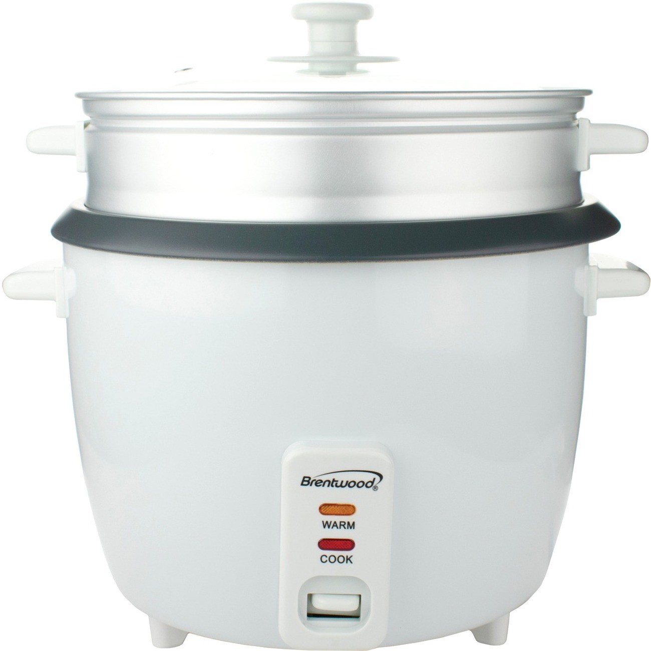 Brentwood Appliances TS380S 10 Cup Rice Cooker With Steamer White