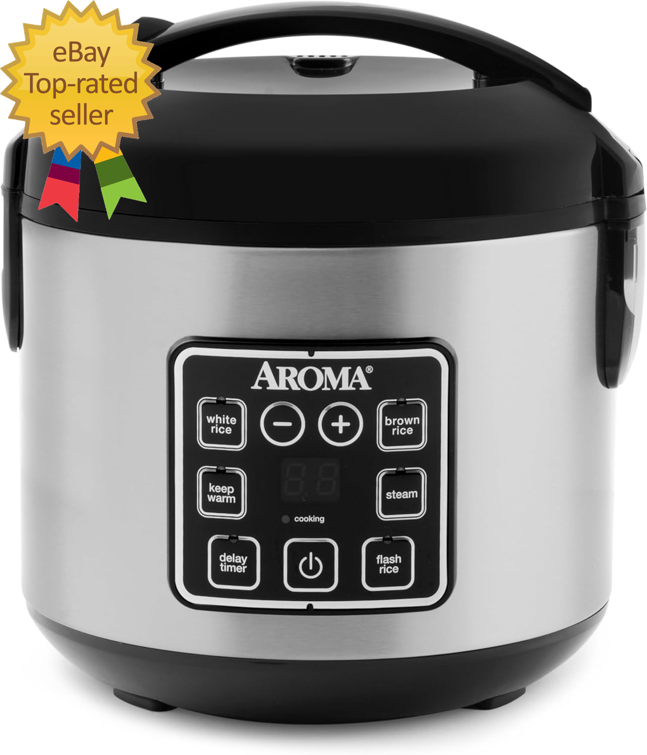 Digital Rice Cooker, 4-Cup (Uncooked) / 8-Cup (Cooked), Steamer, Grain Cooker
