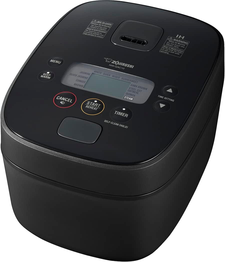 NW-QAC10 5.5-Cup Capacity Flat-Top Induction Cooker and Warmer with Custom Cooki