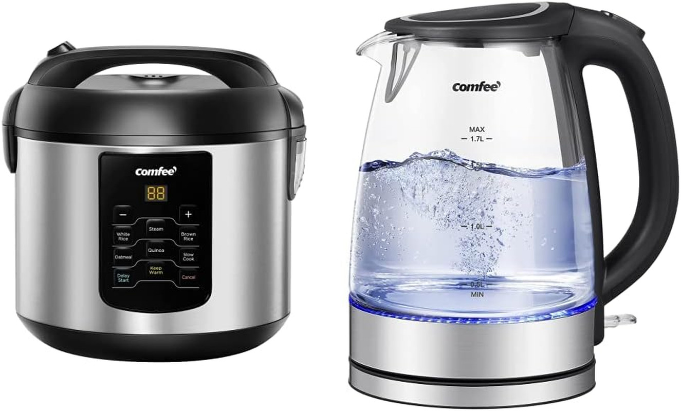 Rice Cooker Small, 8 Cups Cooked(4 Cups Uncooked) 6-In-1 Stainless Steel Multi C