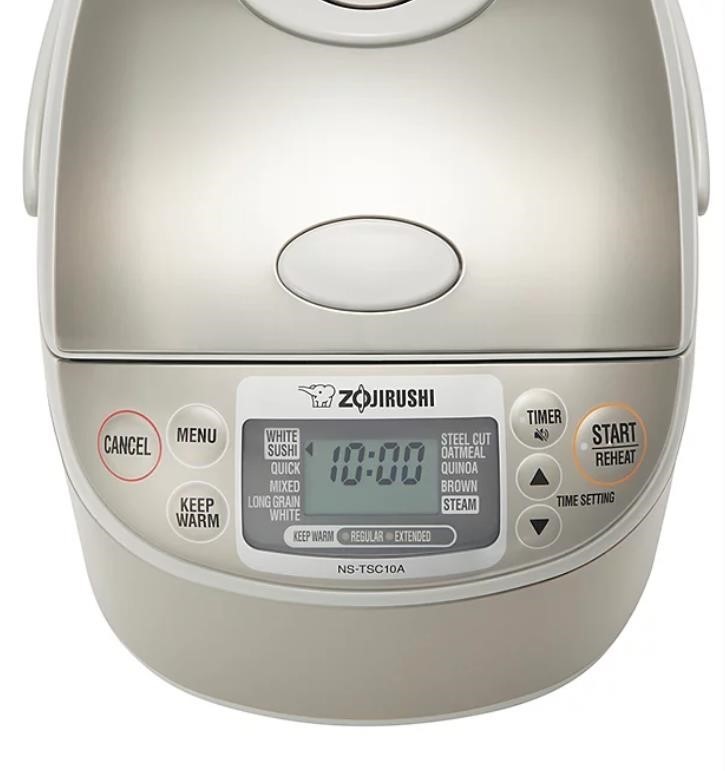 Zojirushi 5.5 Cup Micom Rice Cooker and Warmer Stainless Gray NS-TSC10A