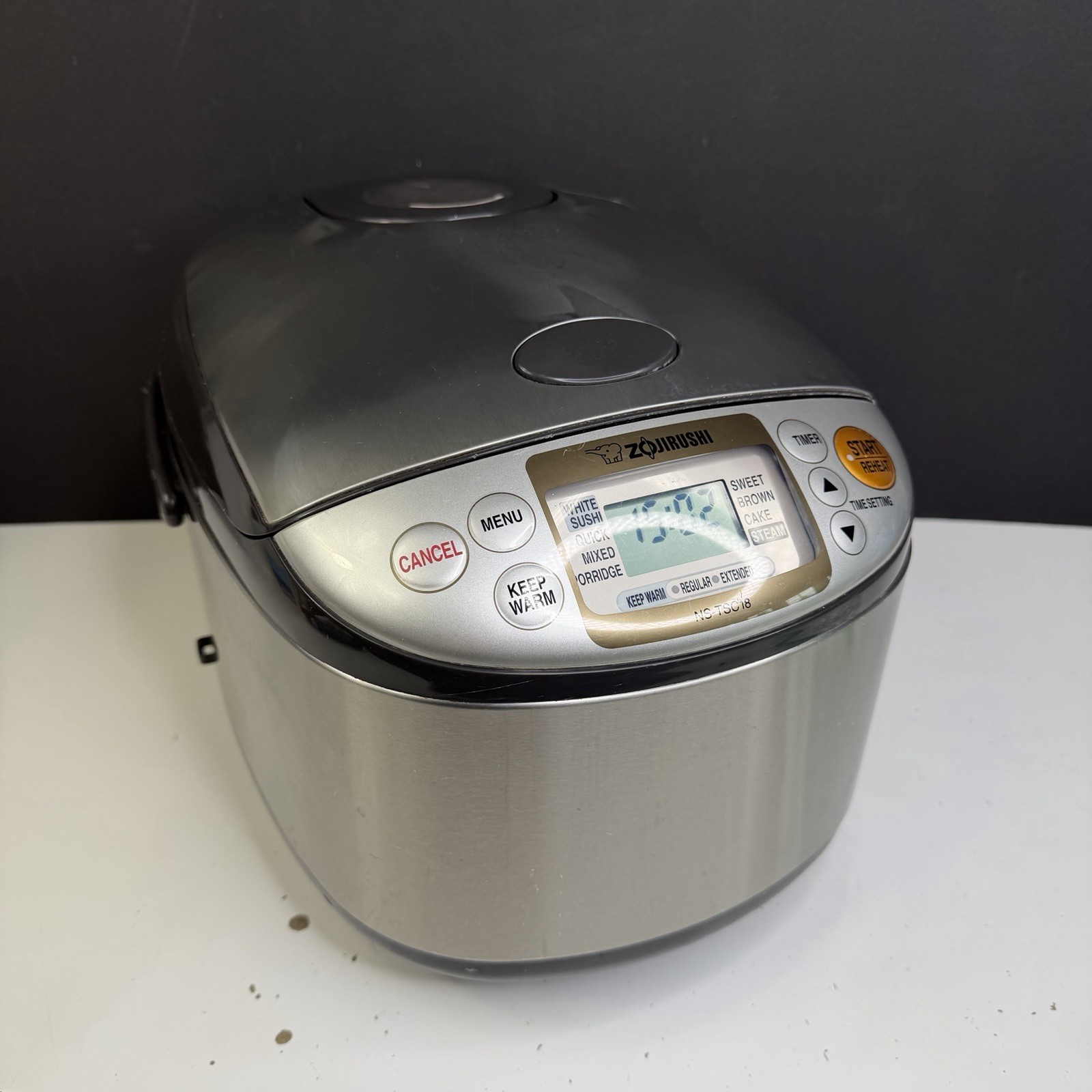 Zojirushi NS-TSC18 10-Cup Stainless Brown Micom Rice Cooker & Warmer – WORKS!