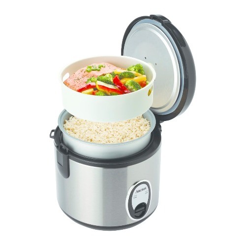 Aroma 8 Cup Rice Cooker Stainless Steel ARC-904SB: Digital Rice Maker