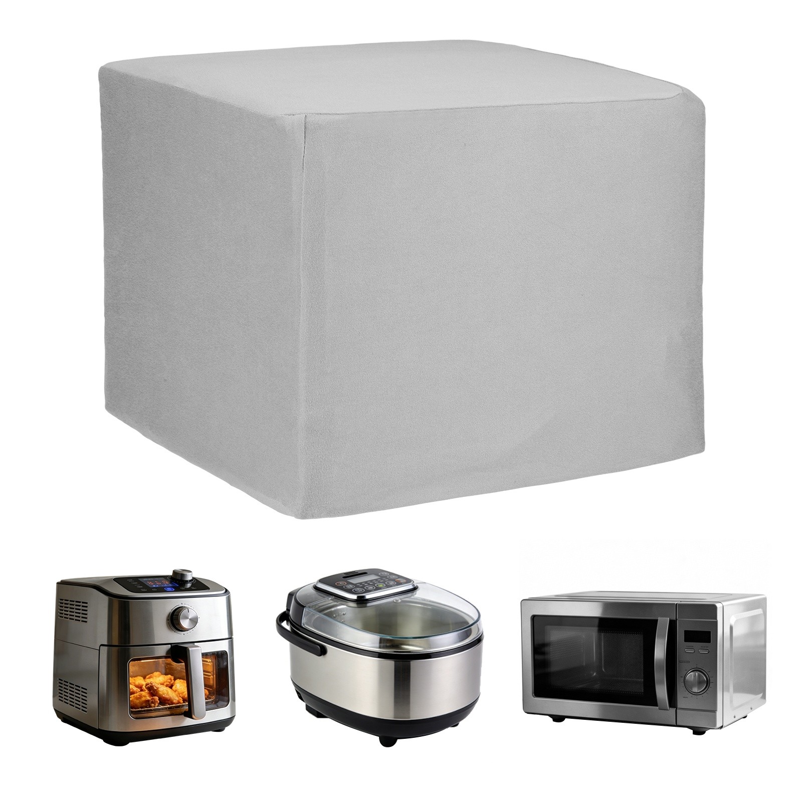 Air Fryer Cover 13″ x 10″ x 9″ – Waterproof Rice Cooker Cover, Light Gray