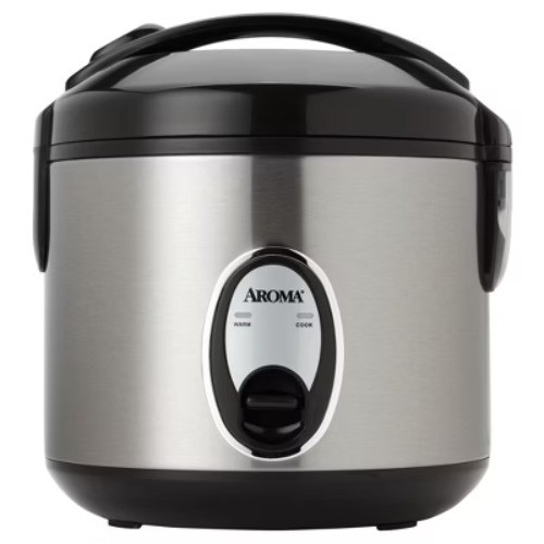 Aroma 8 Cup Rice Cooker Stainless Steel ARC-904SB: Digital Rice Maker