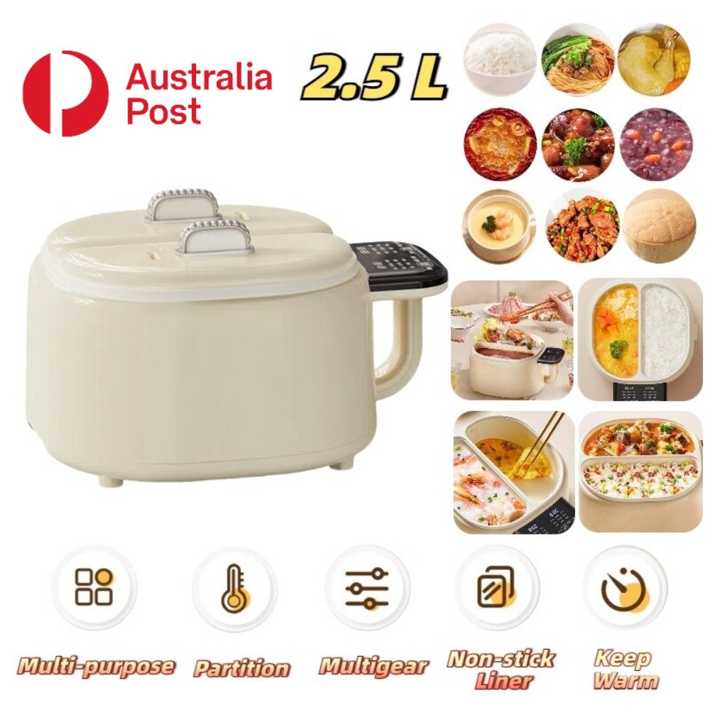 WANMI 2.5L Electric Smart Double Rice Cooker Cooking Pot Cook Stewing Make Soup
