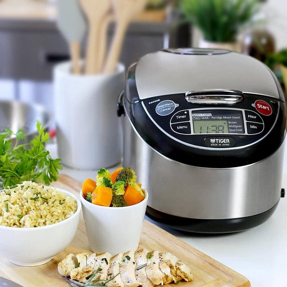 Tiger Corporation JAX-T10U-K 5.5-Cup (Uncooked) Micom Rice Cooker with Food Stea