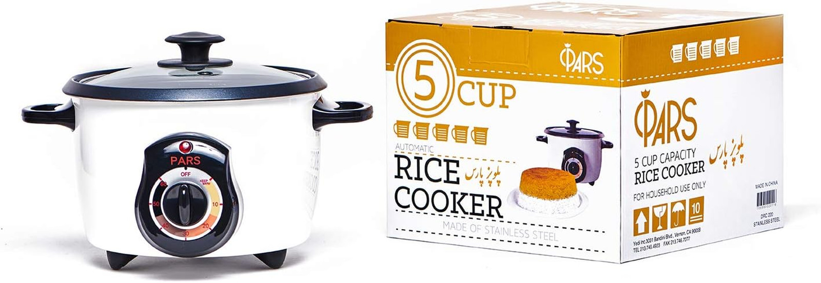 Automatic Persian Rice Cooker – Tahdig Rice Maker Perfect Rice Crust, 5 Cup