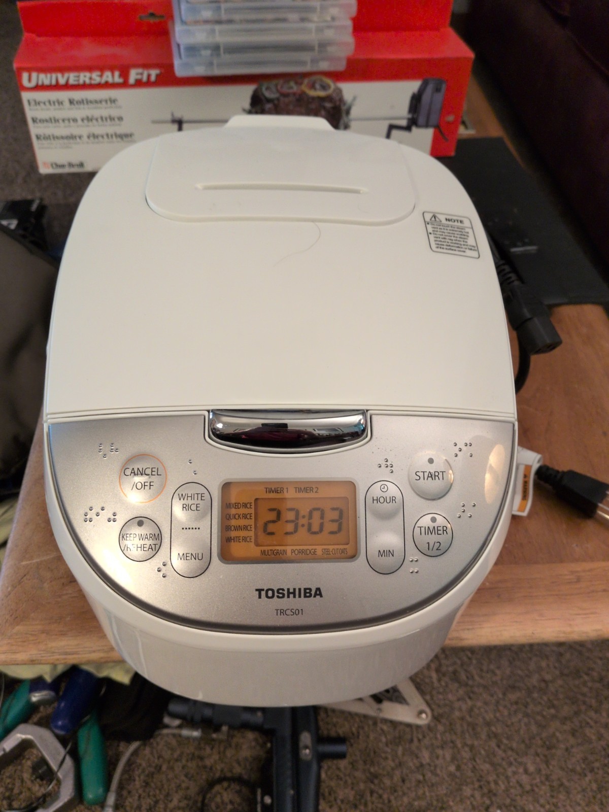 Toshiba TRCS01 Electric Rice Cooker 1L White