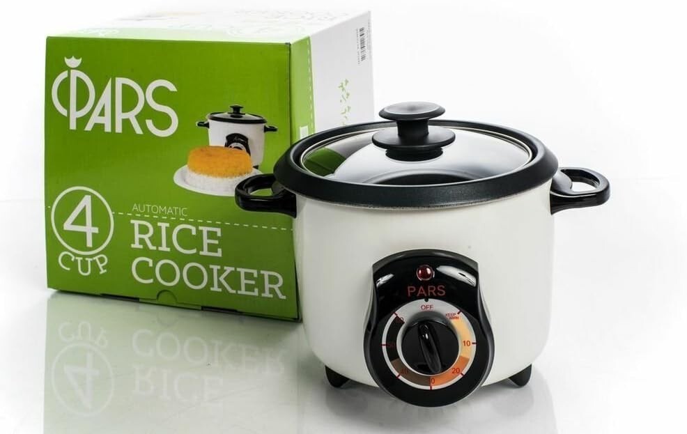 Pars Automatic Persian Rice Cooker – Tahdig Rice Maker Perfect Rice Crust, 4 Cup