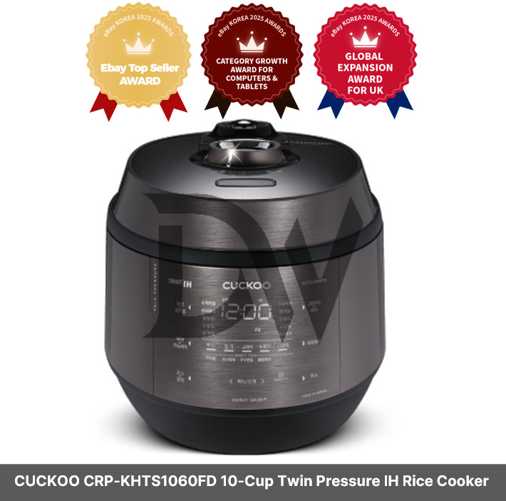 CUCKOO CRP-KHTS1060FD 10-Cup Twin Pressure IH Rice Cooker Gray / 220V / EU PLUG