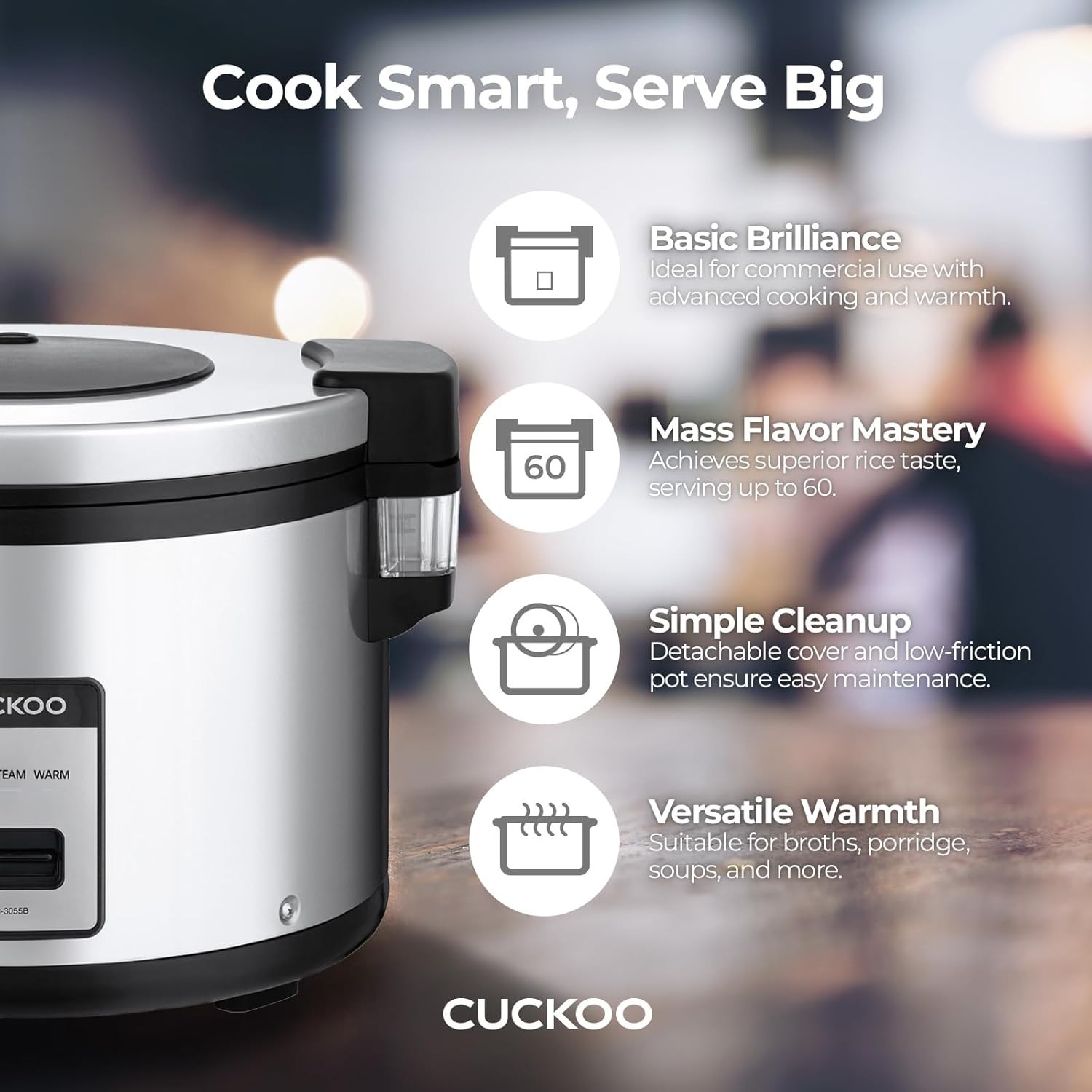 CUCKOO Commercial Rice Cooker & Warmer, Extra Large Rice Cooker