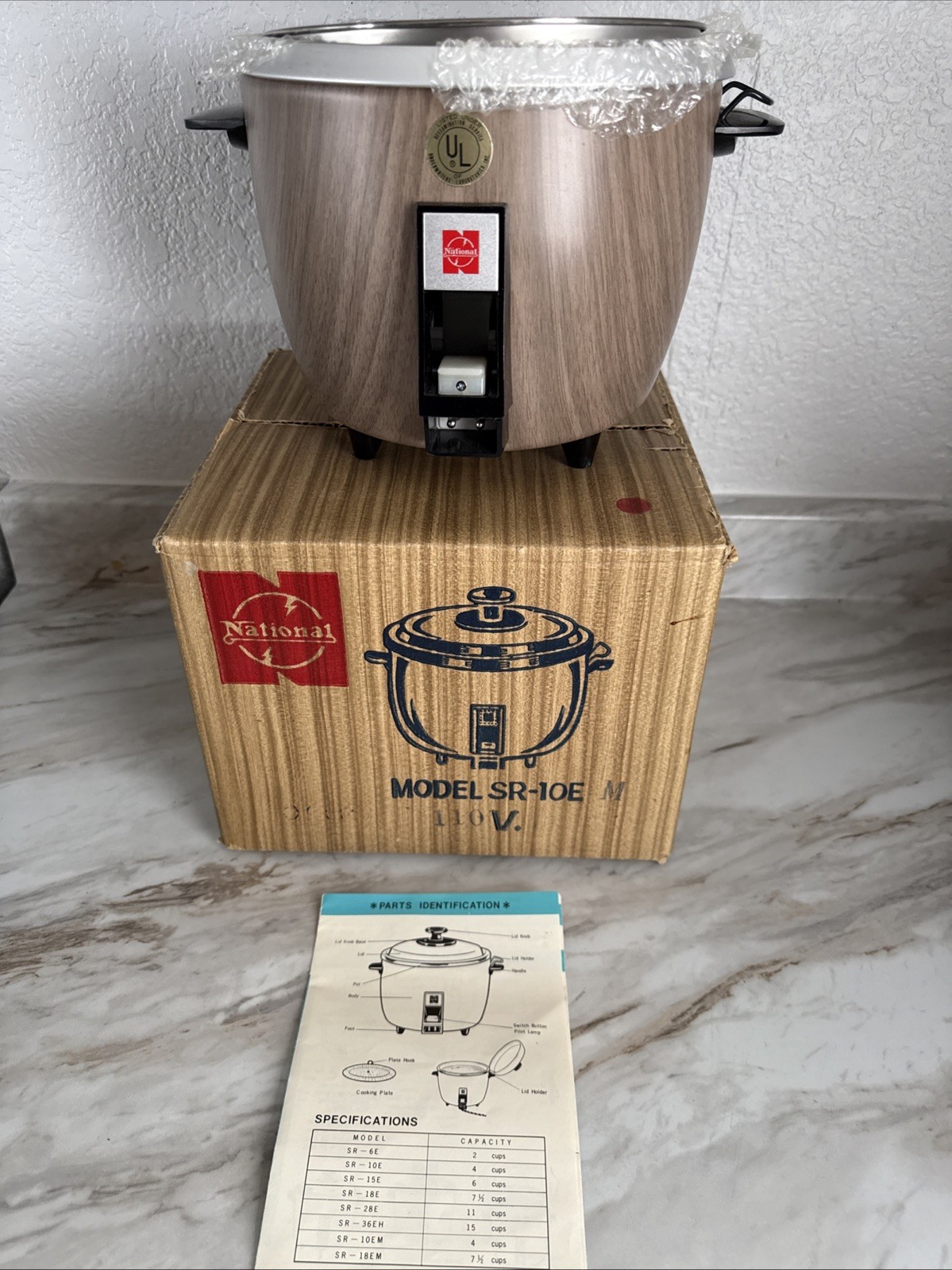 NEW VTG National Rice-O-Mat Rice Cooker Model SR-10E 4Cup Matsushita