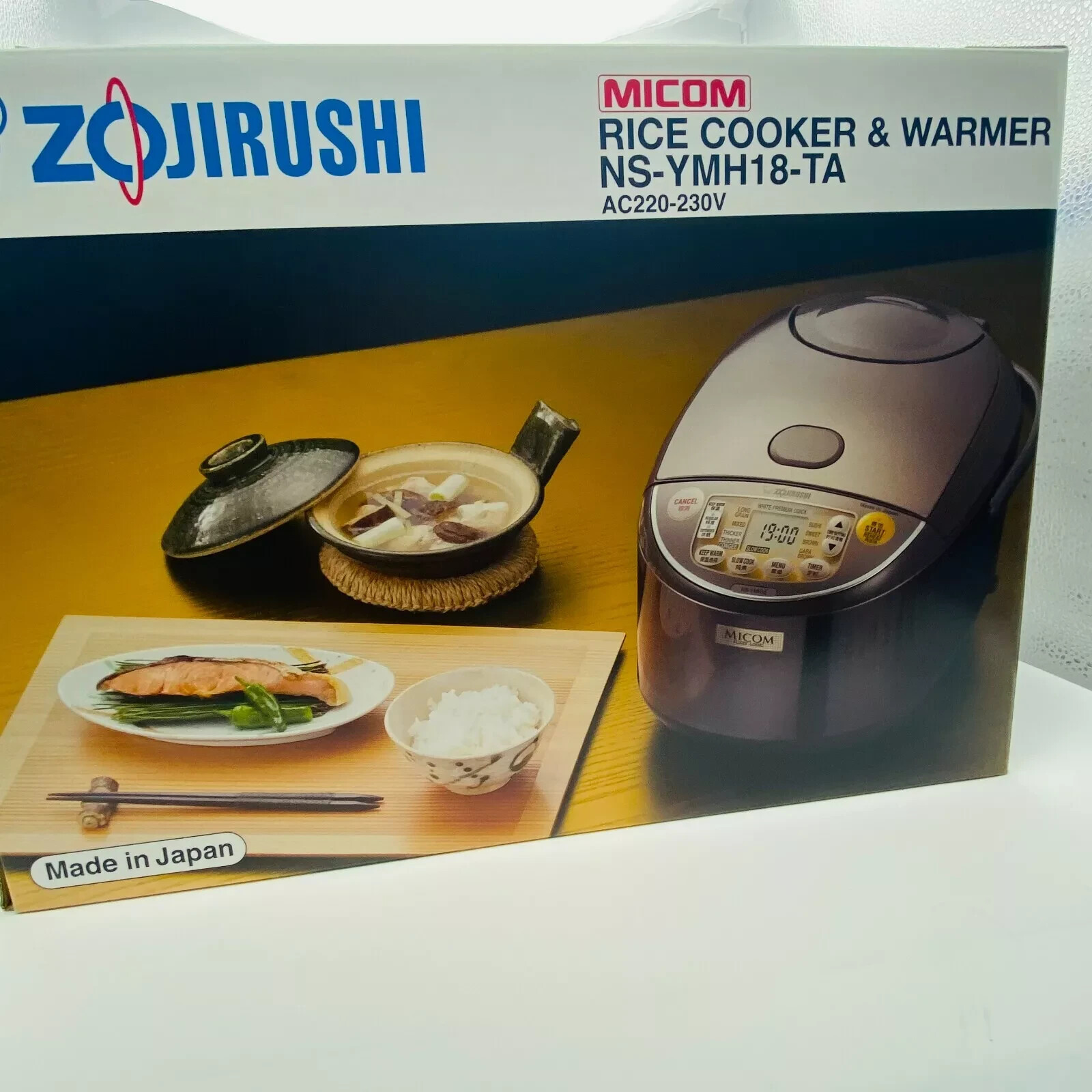 Zojirushi Overseas Rice Cooker Gokume-Taki 10 cups/220-230V NS-YMH18