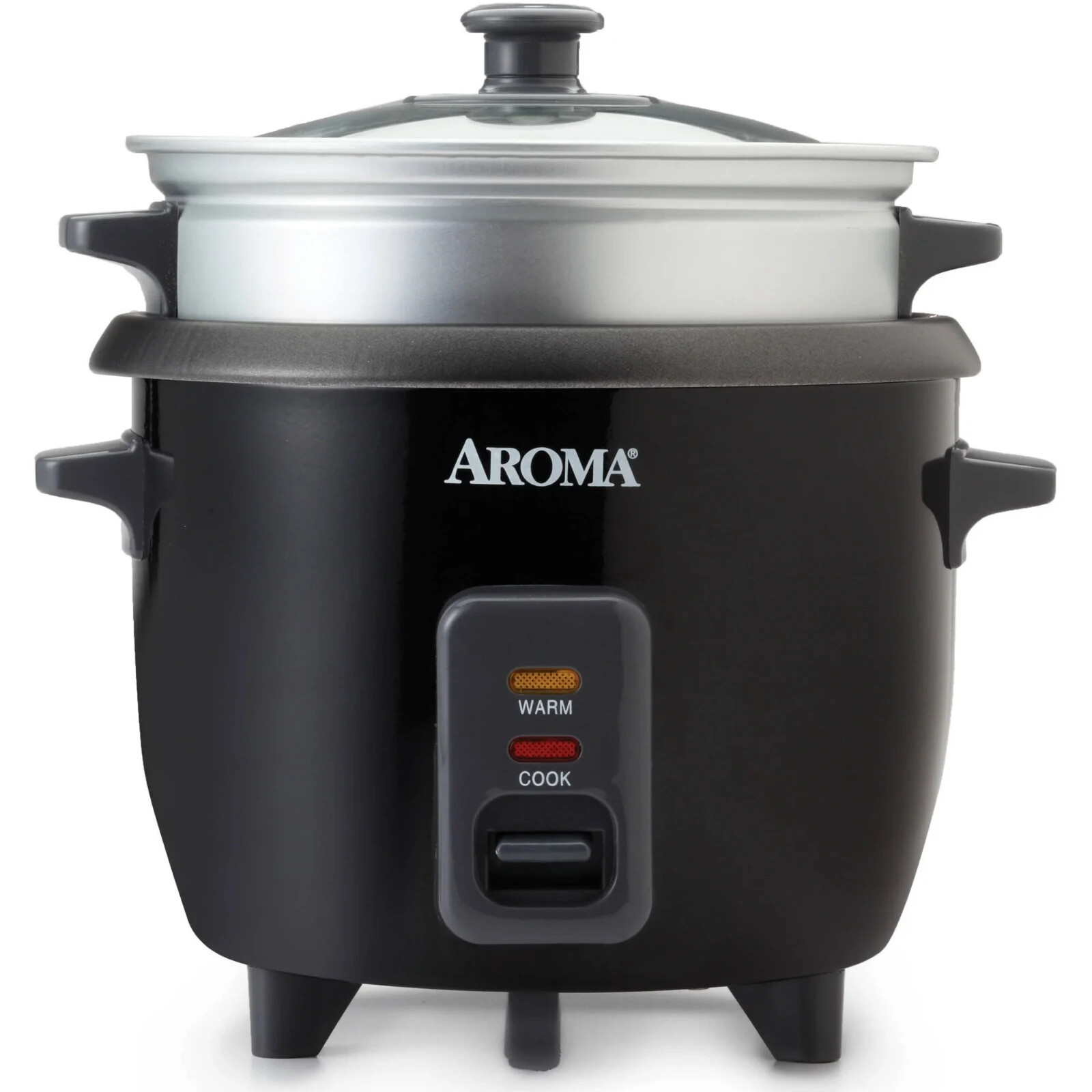 2-6 Cup Pot Style Rice Cooker and Food Steamer w/ Non-stick Pot & Glass lid, New