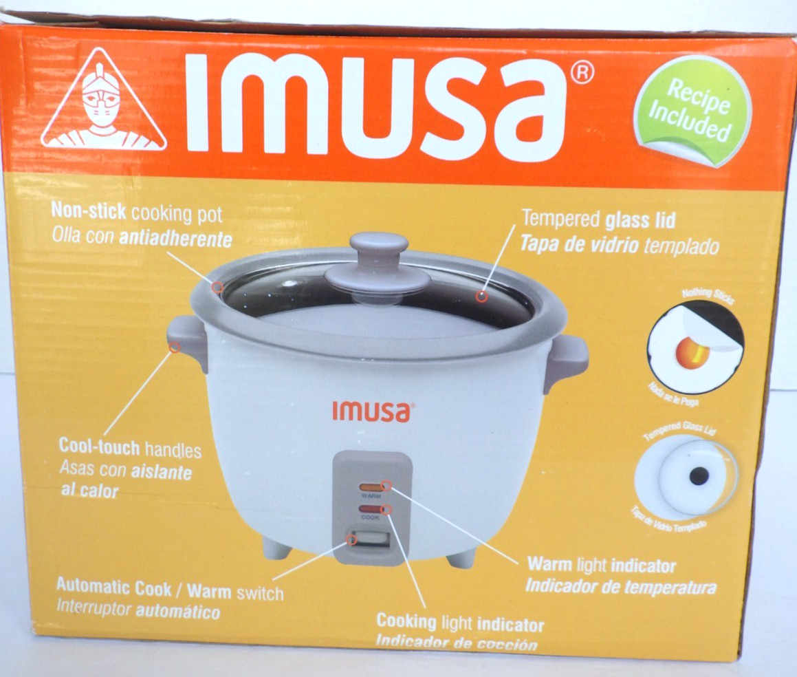 Imusa 5 Cup Rice Cooker Non- Stick Model No. GAU-00004 Brand New Unused in Box
