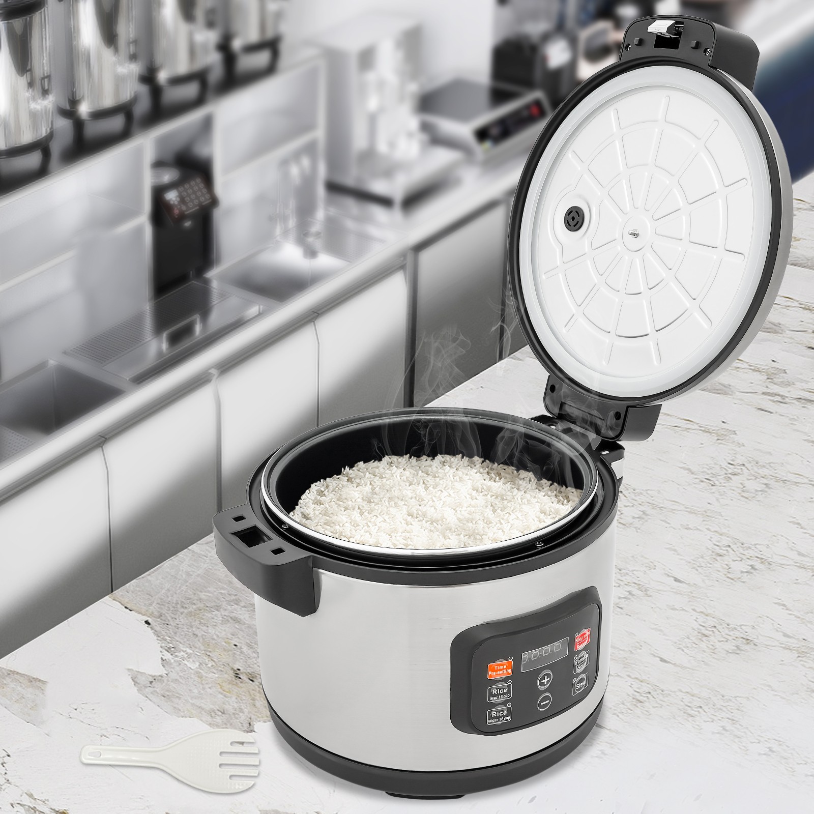 13L/ 13.74Qt Restaurant Rice Cooker Commercial Corded Electric Rice Cooker 1850W