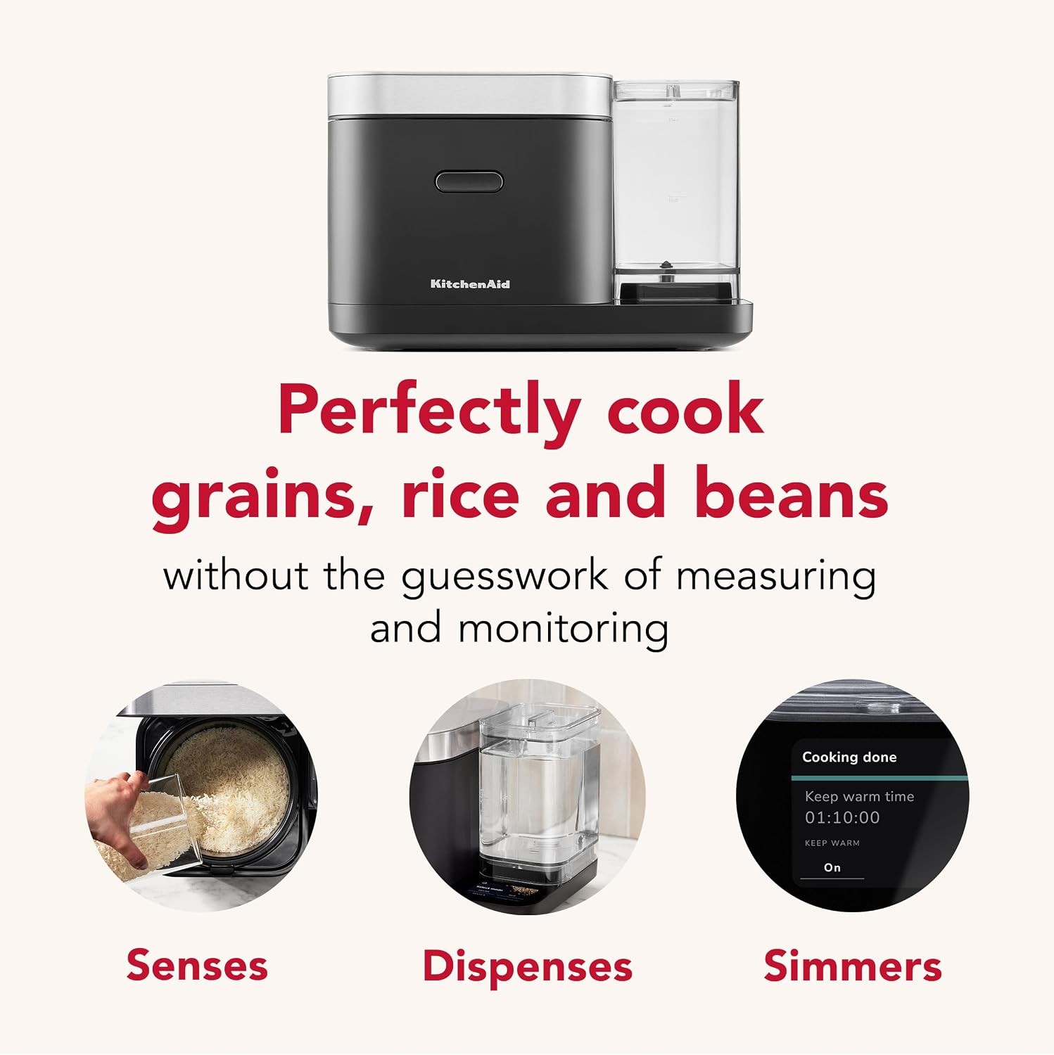 KitchenAid Grain and Rice Cooker 8 Cup with Scale KGC3155