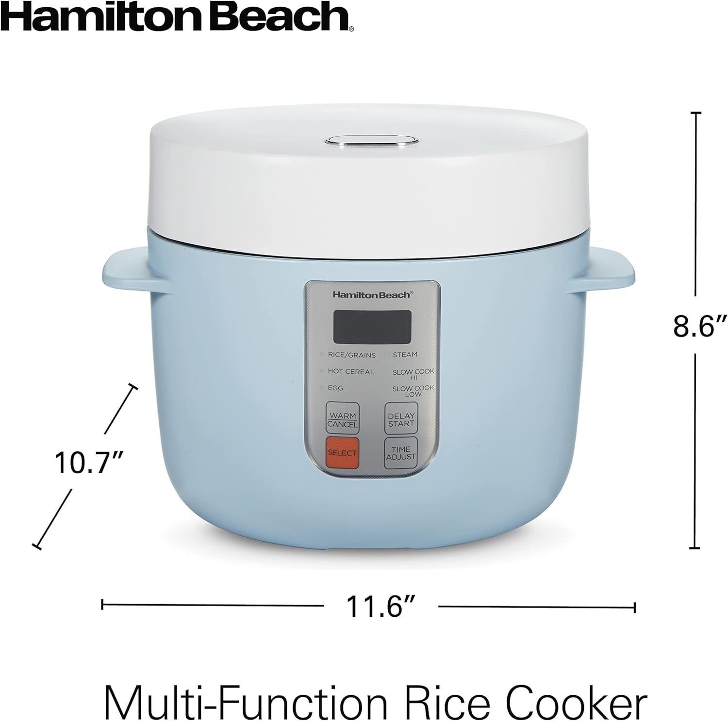Digital Programmable Rice Cooker & Food Steamer 12 Cups Cooked Easy To Clean US