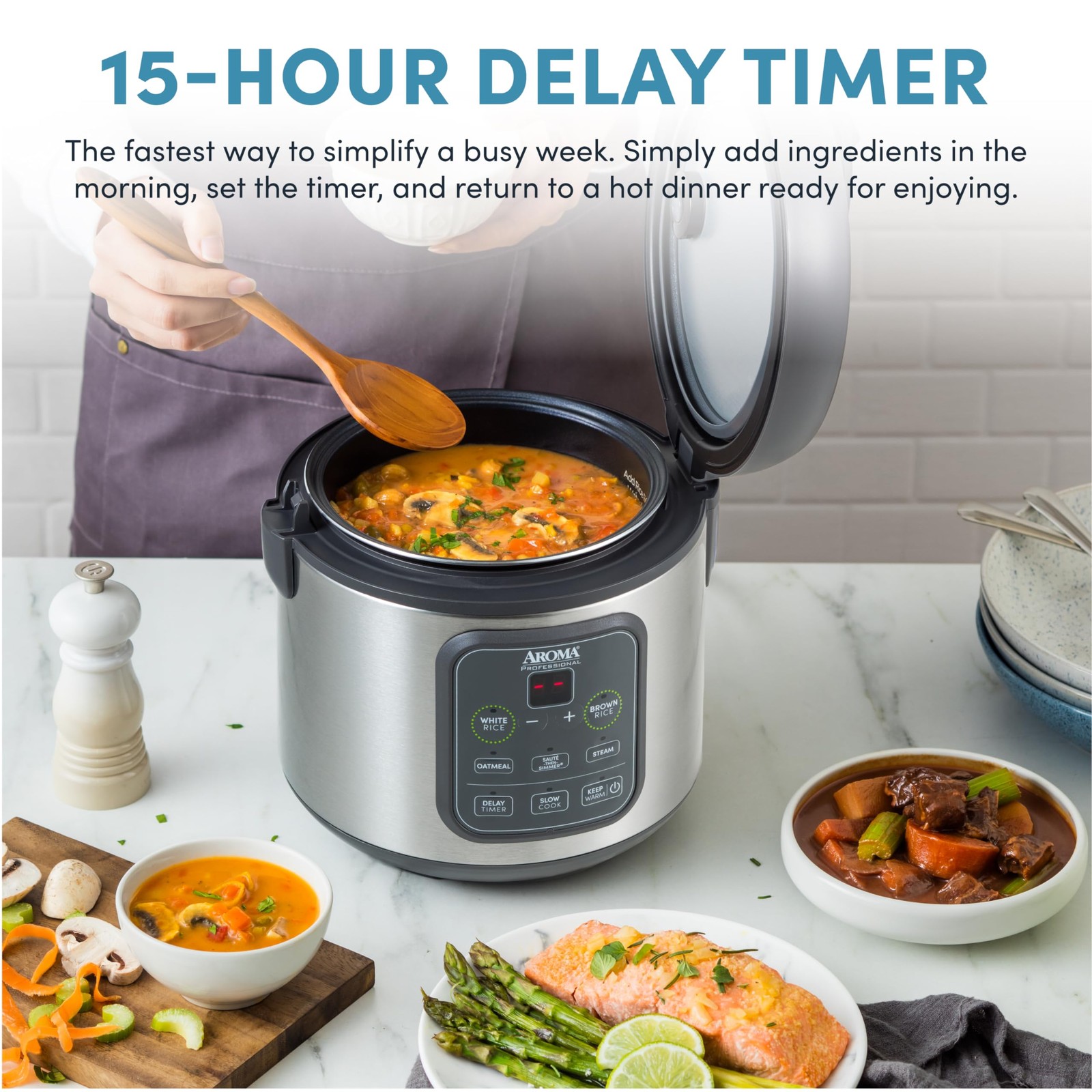 Professional Digital Rice Cooker, Multicooker, 4-Cup (Uncooked) / 8-Cup (Cook…
