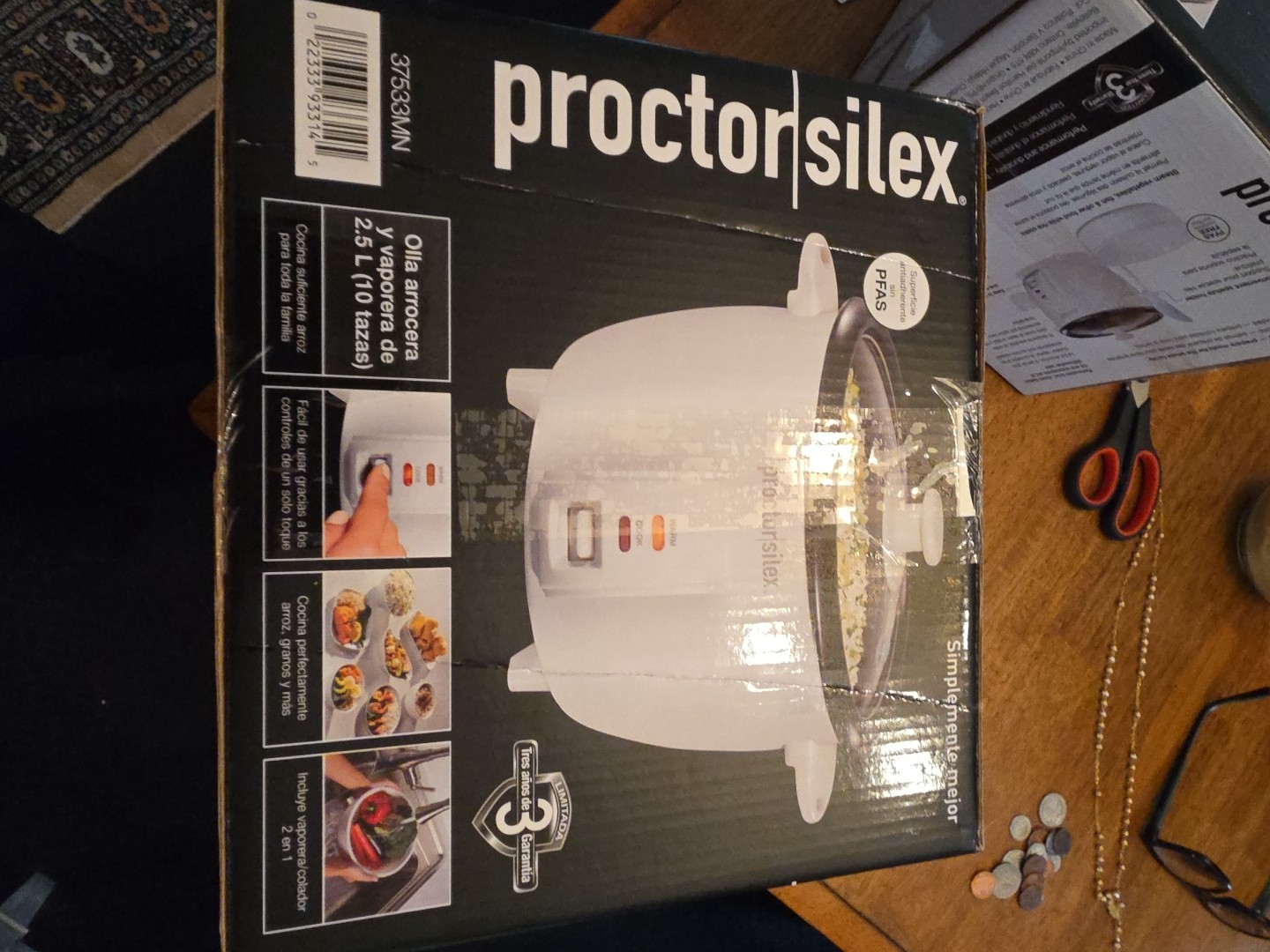 Proctor Silex 37533MN White 10 cup Rice Cooker and Steamer New Sealed Box
