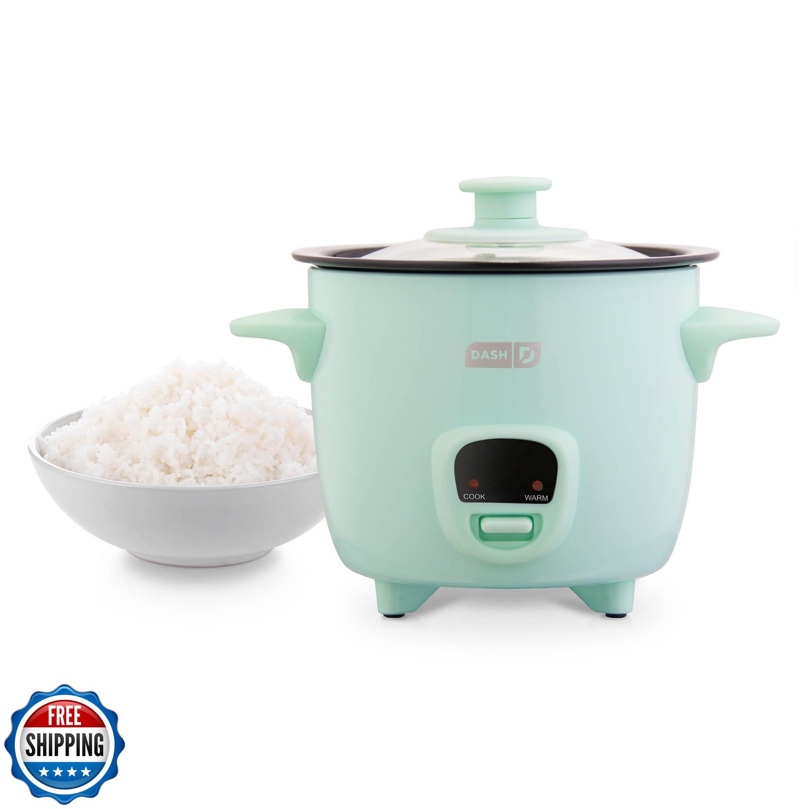 DASH Mini Rice Cooker Steamer with Removable Nonstick Pot, Keep Warm Function