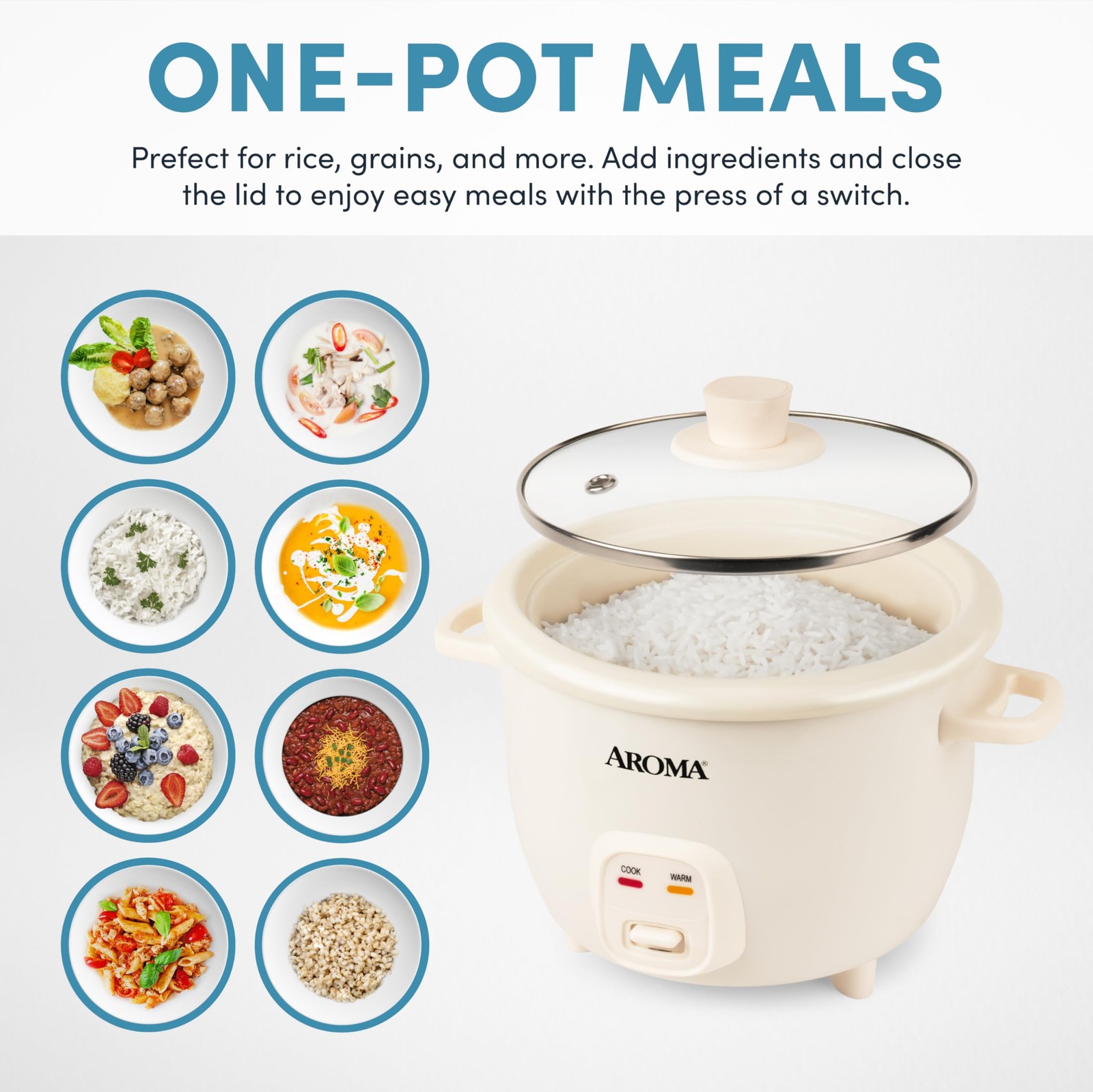CoreCoat Pot-Style Rice Cooker with -Touch Control and Non-Stick Ceramic Coat…