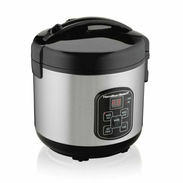 Hamilton Beach Digital Programmable Rice Cooker & Food Steamer, 8 Cups Cooked