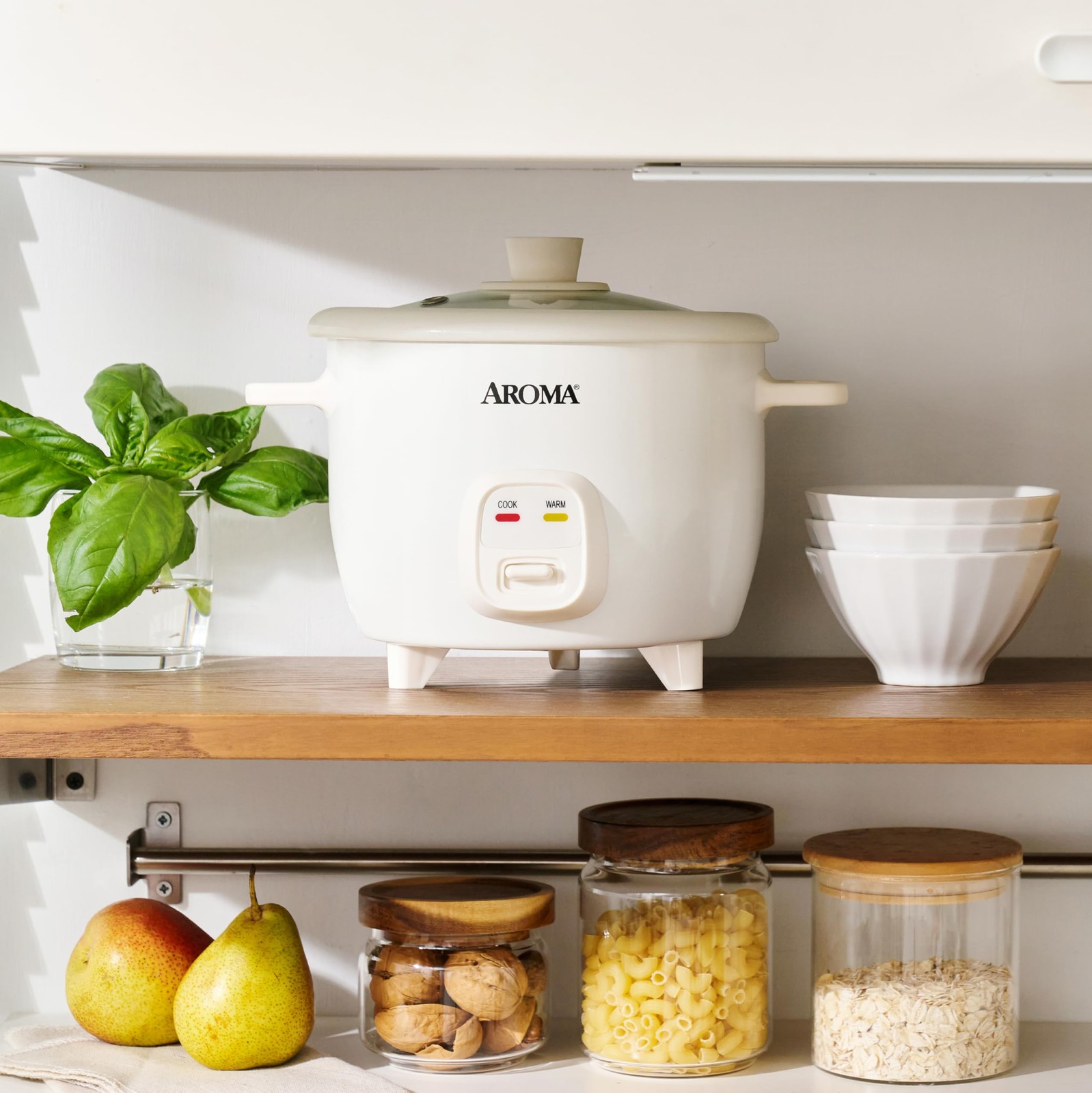 Aroma Corecoat Pot-Style Rice Cooker One-Touch Control And Non-Stick Ceramic
