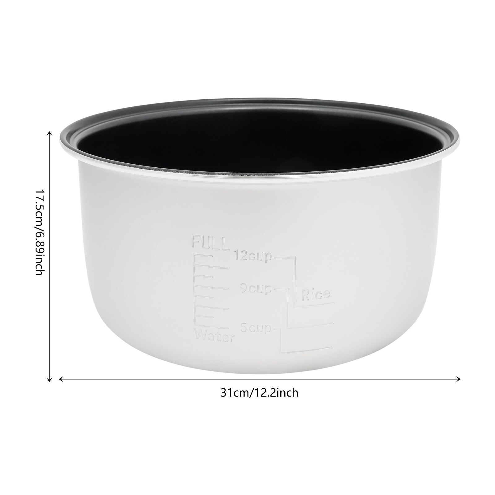 Kitchen Commercial Rice Cooker 60-Cup Non-Stick Pot 13L 24H Keep Warm Restaurant