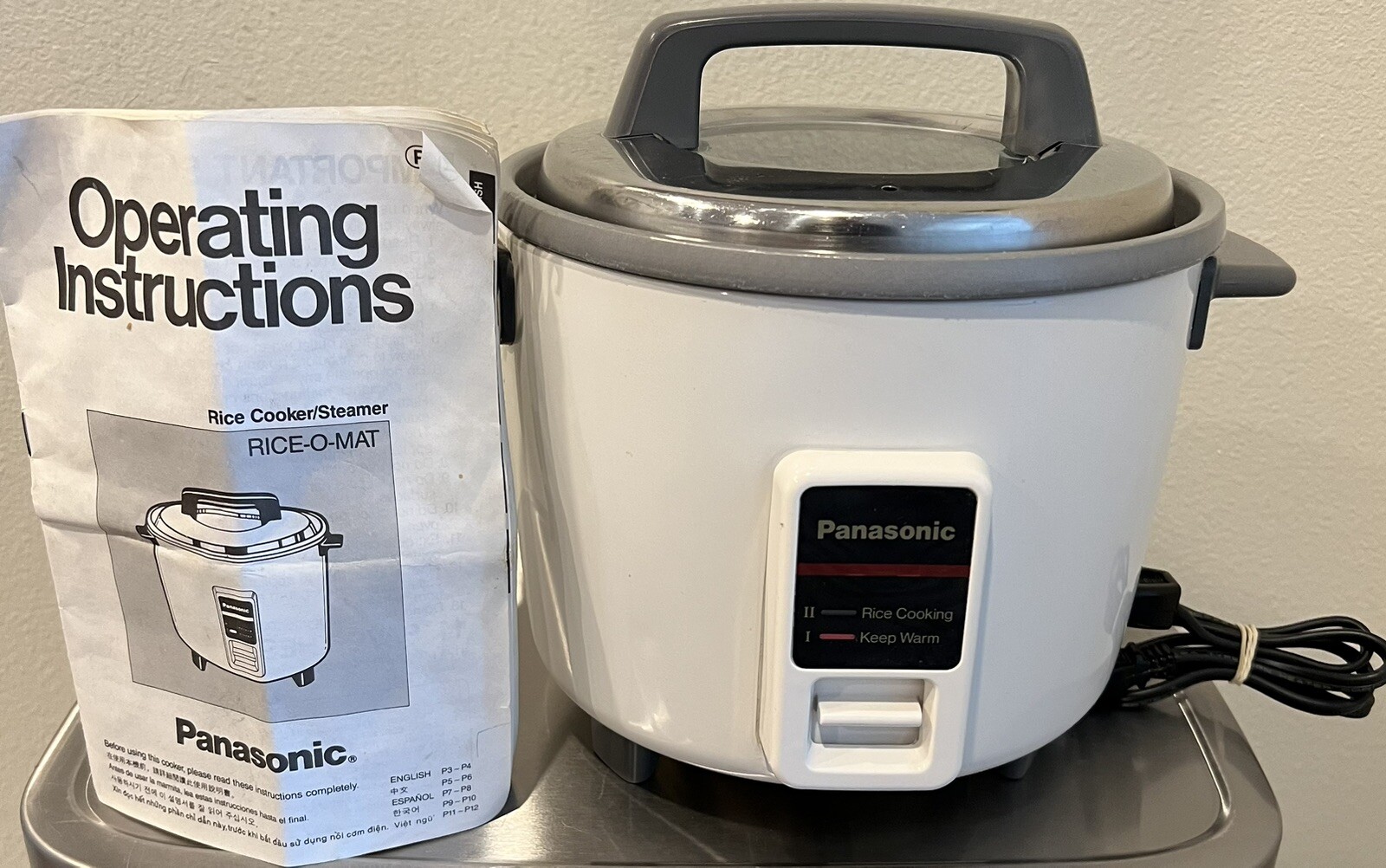 *VINTAGE/CLEAN* Panasonic 5 Cup Rice-O-Mat Automatic Cooker Electric Tested👍👍