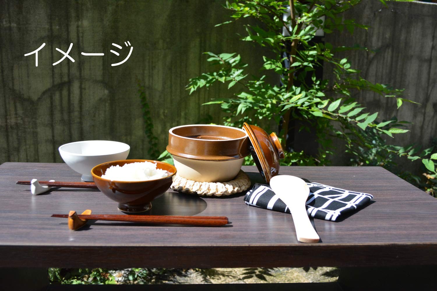 Mashiko Ware Donabe Rice Pot 1Cup Brown Kamacco Japan