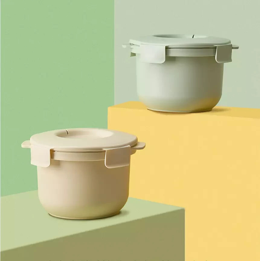 Calo Bowl Rice & Vegetable Cooker For Microwave Oven, Ready In 12 Minutes!