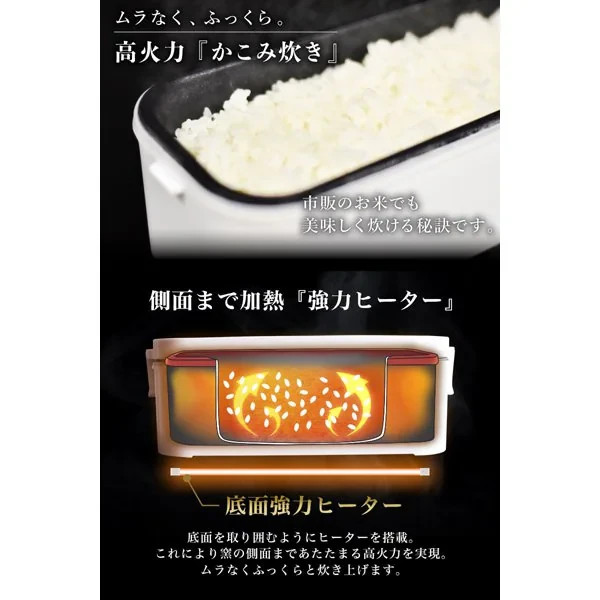 THANKO Mini Rice Cooker Portable Lunch Box Food Warmer 100V White RCKDSGSWH JP
