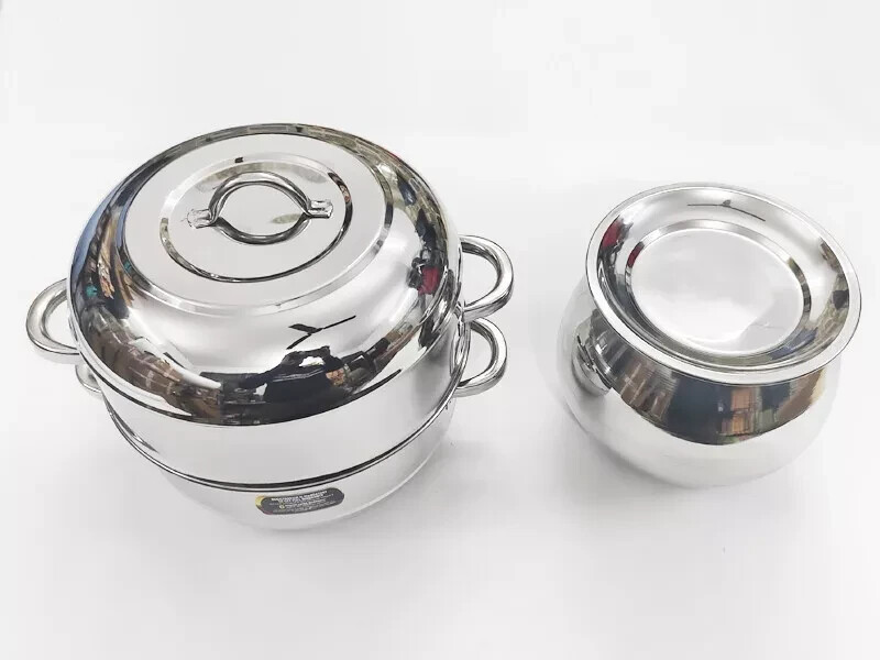 iBELL 1 kilogram Premium Stainless Steel Steam Pot, Thermal Rice Cooker,(Silver)