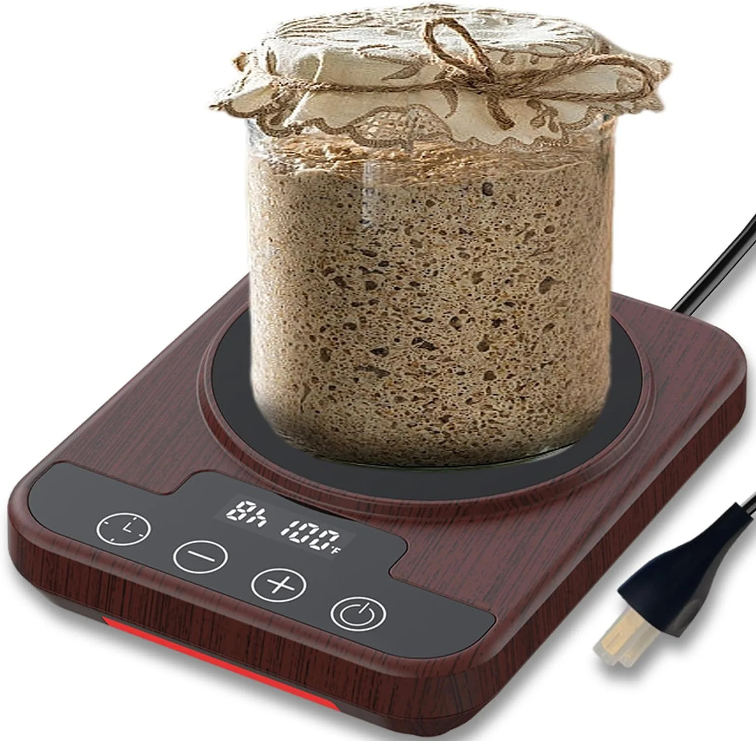 Sourdough Starter Warmer Mat with Timer Thermostat Heating Pad for Jars
