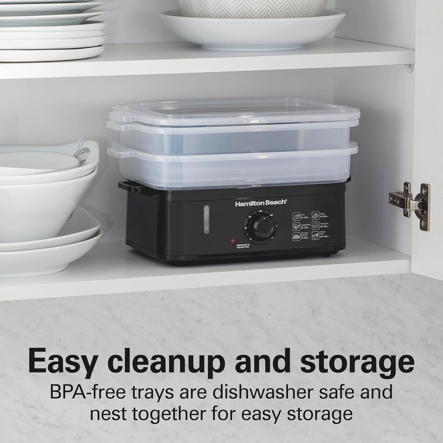Electric Food Steamer, Rice Cooker & Egg Boiler for Quick, Fast Healthy Cooking