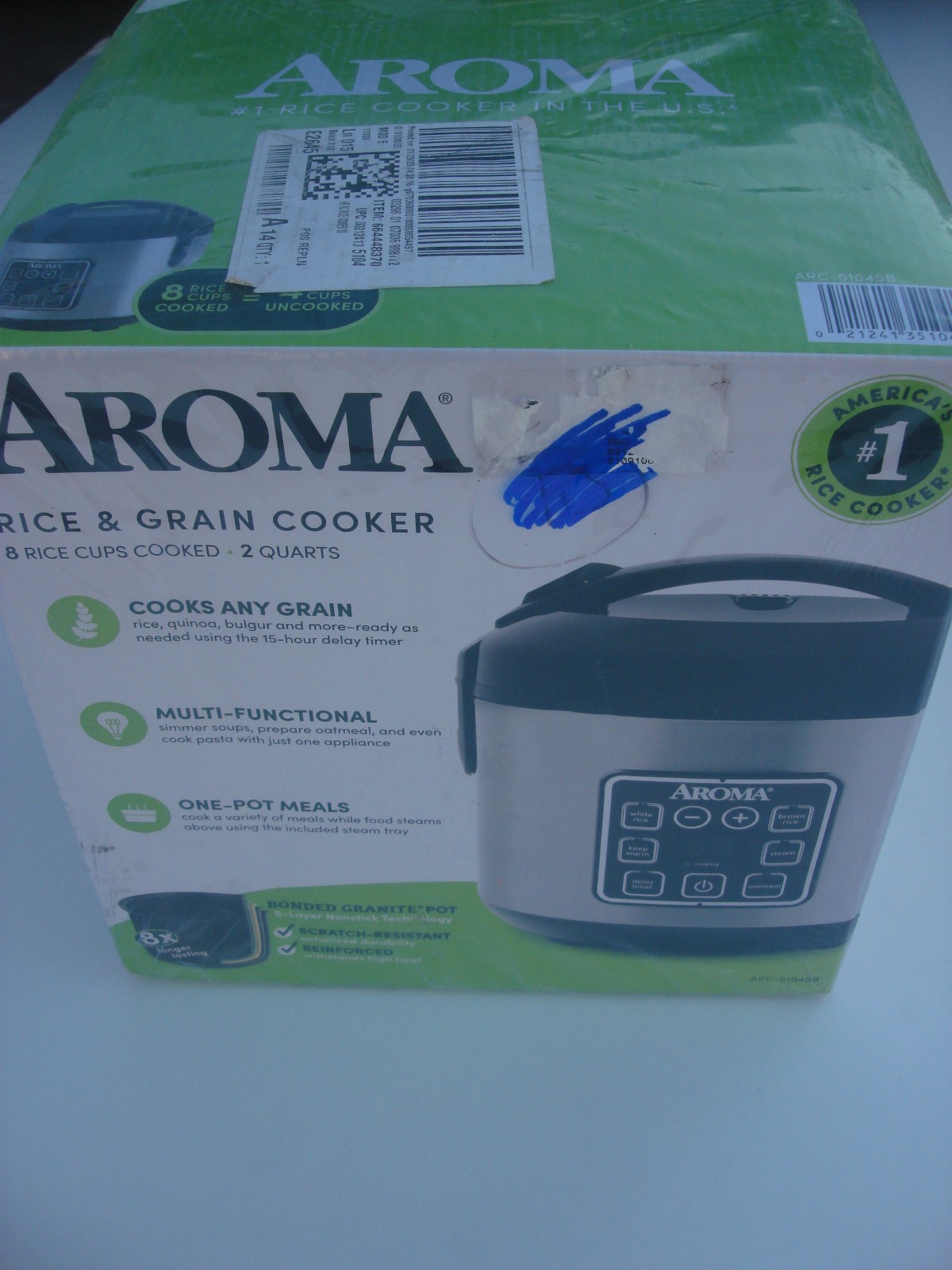AROMACO® RICE COOKER • 8 CUPS (2 QUARTS) MULTICOOKER • NEW NEVER OPEN (SEALED)