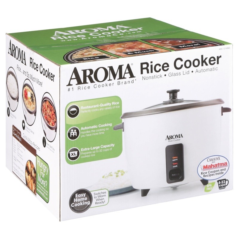 32 Cup Rice Cooker Automatic Keep Warm Nonstick Easy Cleanup Measuring Cup New