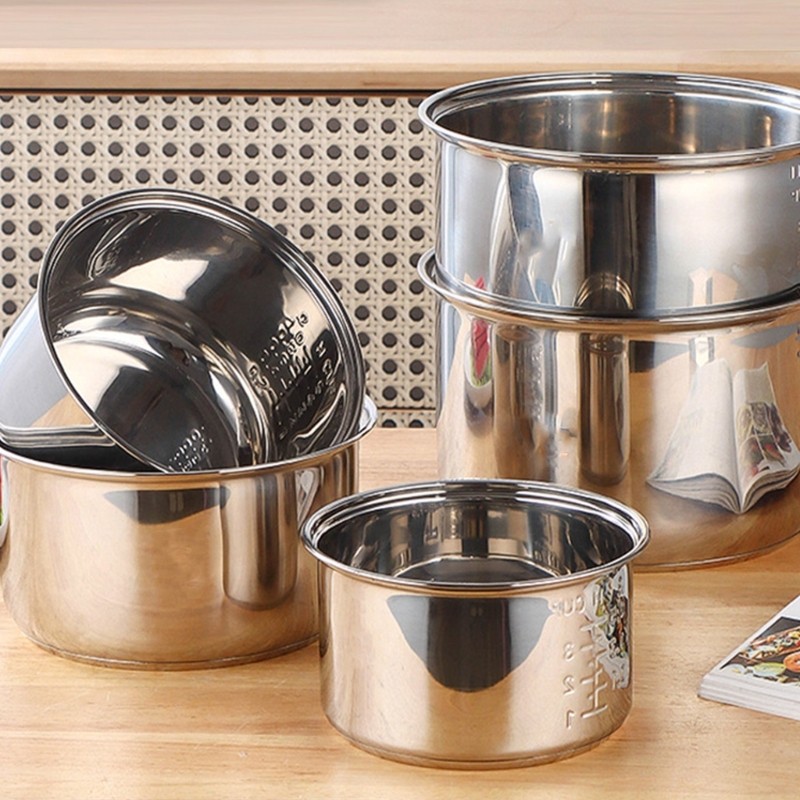 Stainless Steel Inner Pot Heavy Duty Nonstick Replacement Rice Cooker Inner Bowl