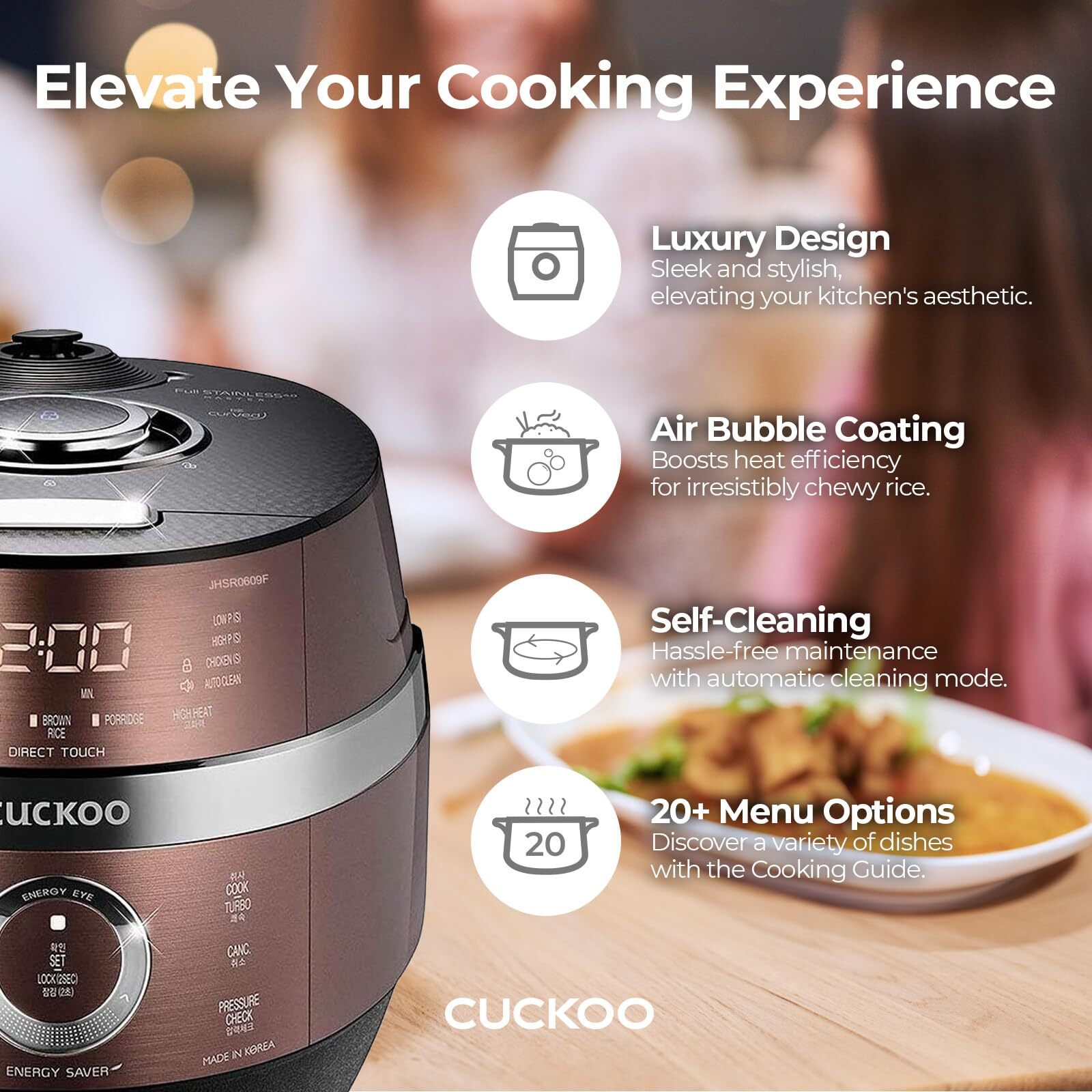 CUCKOO CRP-JHR0609F 6-Cup (Uncooked) / 12-Cup (Cooked) Induction