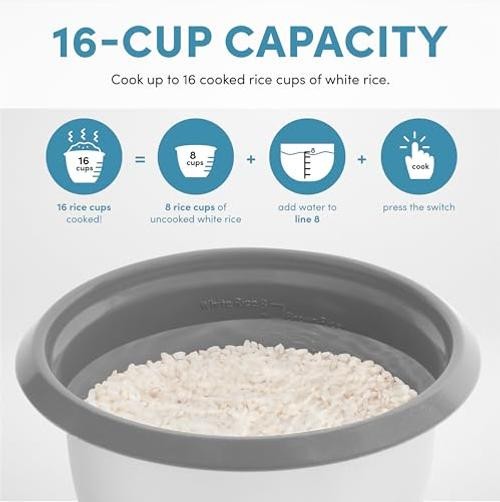 Rice Cooker / 16-Cup (Cooked), Pot-Style Rice Cooker and Soup 8-Cup (Uncooked)