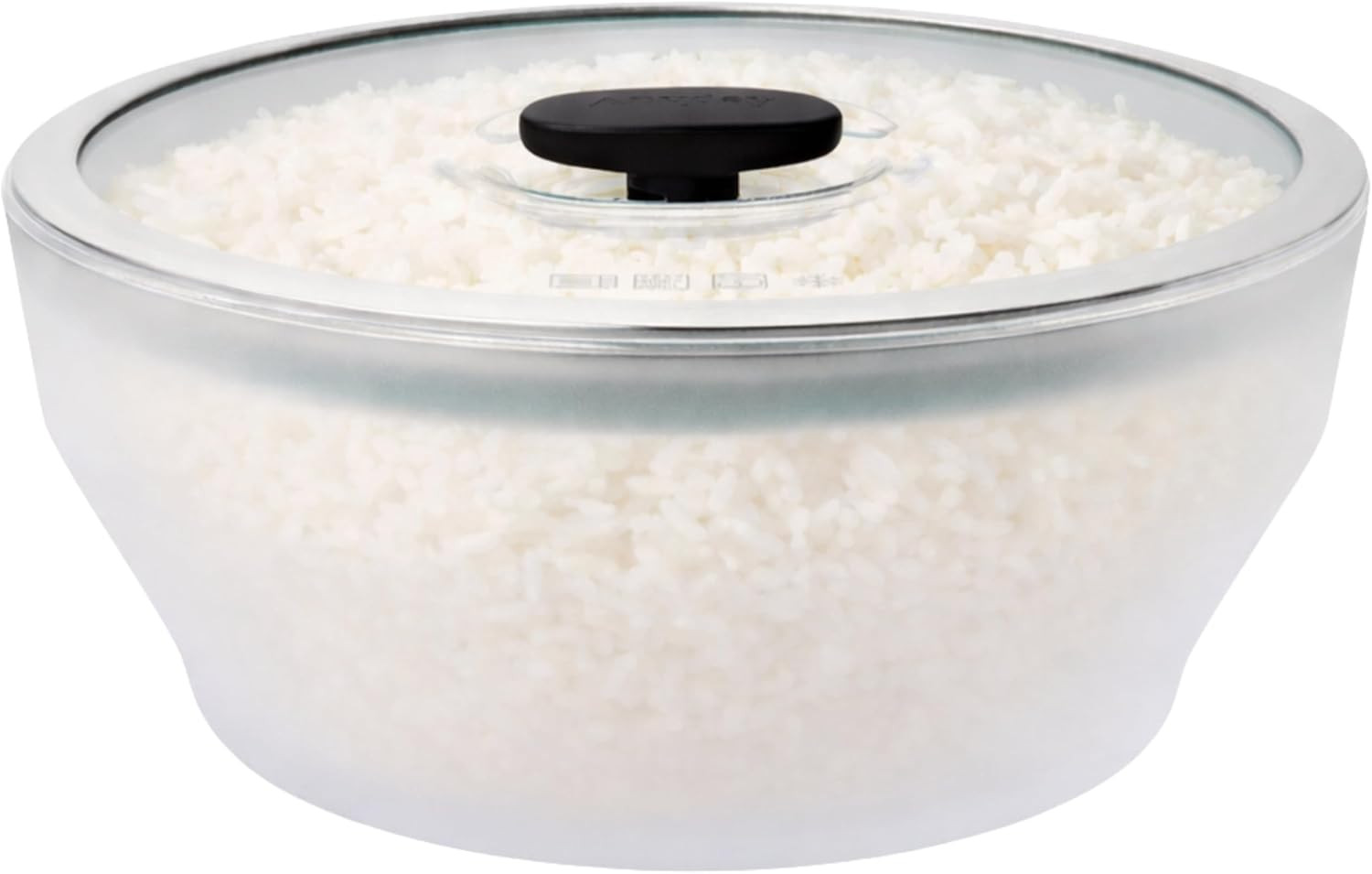 12-Cup Microwave Rice Cooker Bowl with Lid – Microwavable Safe Glass