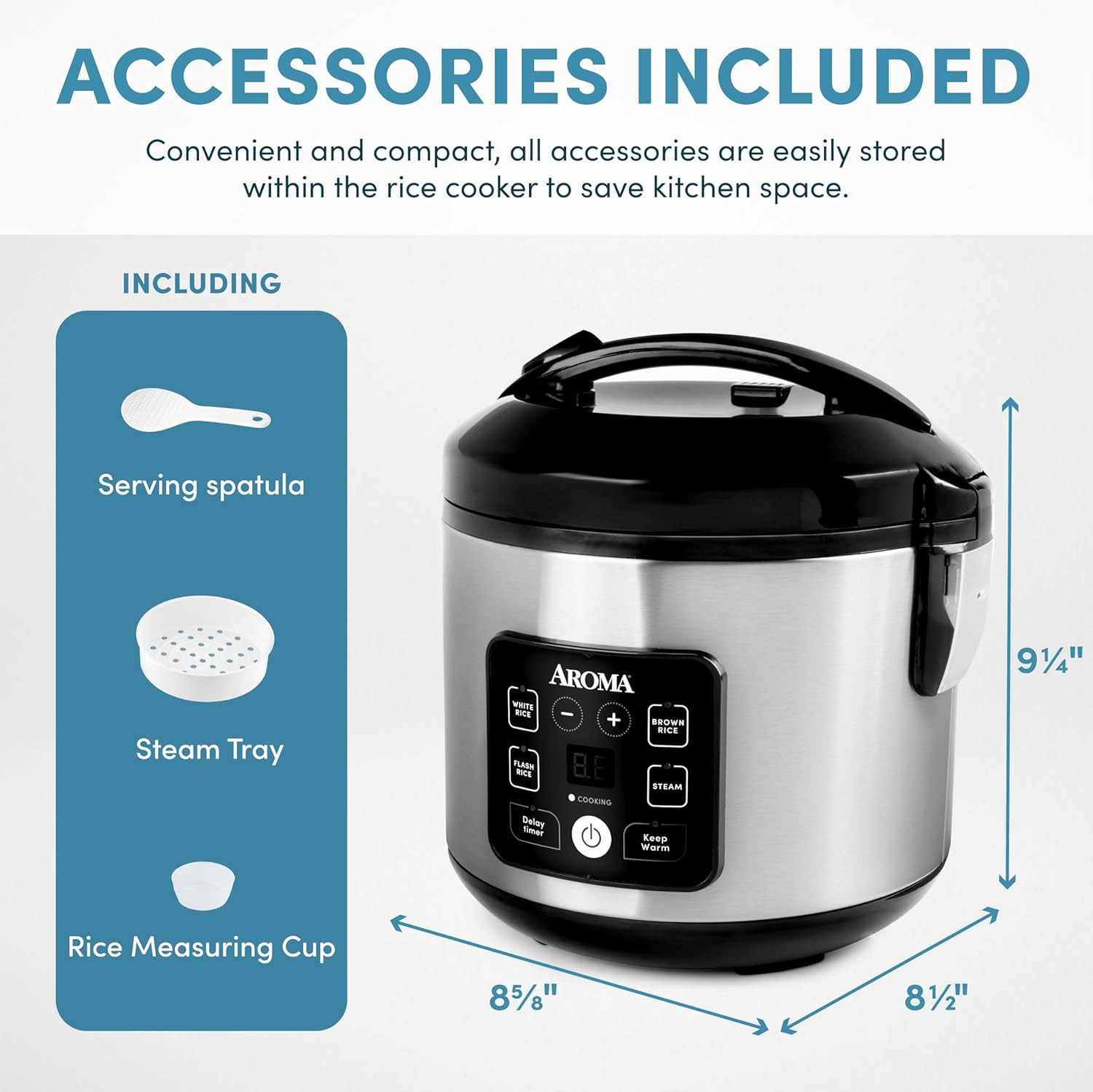 ® Corecoat™ Digital Rice Cooker & Steamer for Brown Rice with Nonstick Ceramic C