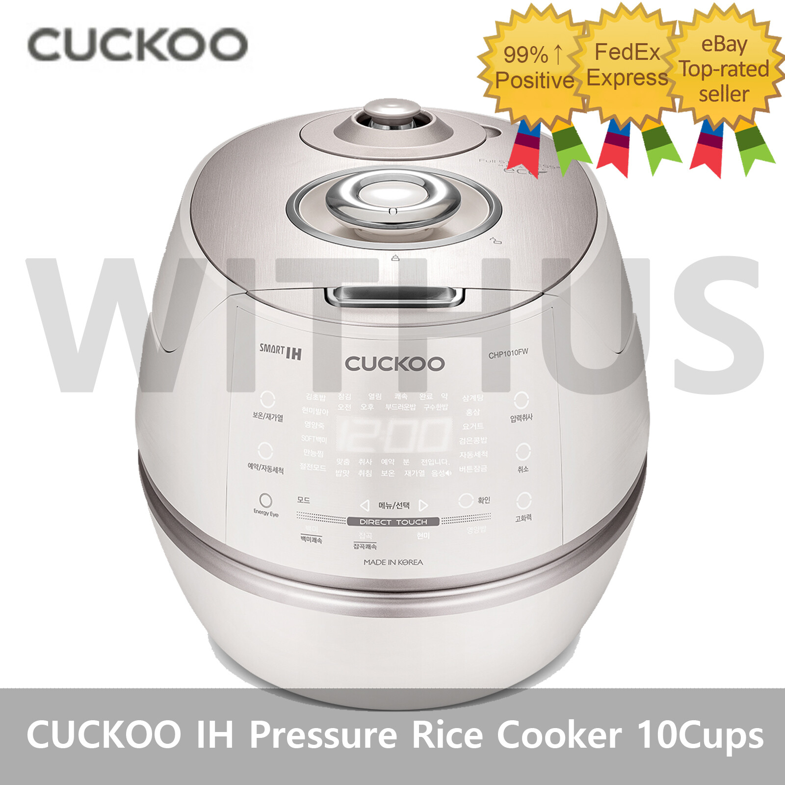 CUCKOO CRP-CHP1010FW IH Pressure Rice Cooker 10Cups White Collection 220V